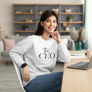 Modern Minimal The CEO Black Sweatshirt