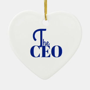 Modern Minimal The CEO Blue Ceramic Tree Decoration
