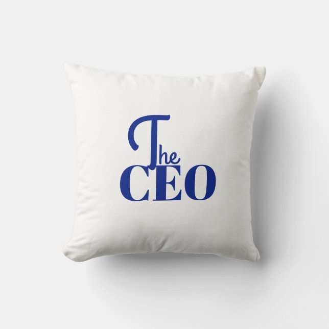 Modern Minimal The CEO Blue Cushion (Front)