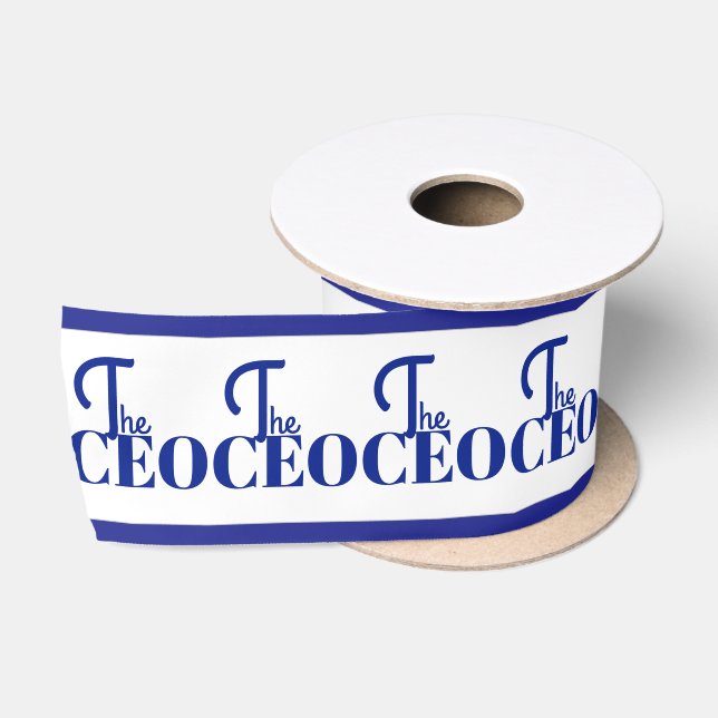 Modern Minimal The CEO Blue Satin Ribbon (Spool)