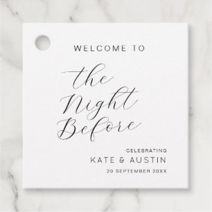 Modern Minimal the Night Before Favour Tags