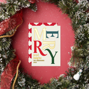 Modern minimal traditional merry Christmas Foil Ho