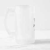 Modern Minimal Trick And Treat | Happy Halloween Frosted Glass Beer Mug (Left)