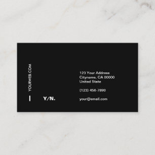 Modern Minimal Typography B&W Business Card