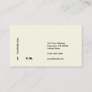 Modern Minimal Typography Business Card