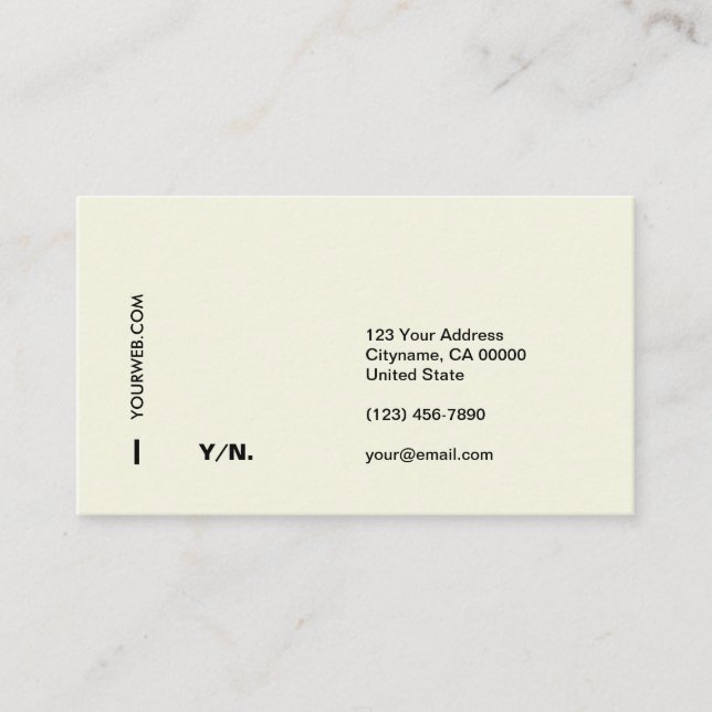 Modern Minimal Typography Business Card (Front)