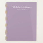 Modern Minimal Typography Casual Script Plum Planner<br><div class="desc">A modern and casual script typography minimalist planner in plum and white theme. Perfect for personal use and business or as a custom gift for a friend,  daughter,  co-worker,  boss,  aunt,  niece,  mum.</div>
