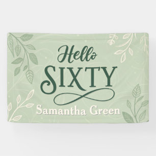 modern minimal typography elegant 60th birthday  banner