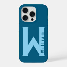Modern minimal typography monogram sage bleu Case