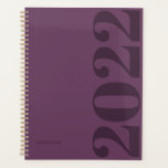 Modern Minimal Typography Purple 2022 Yearly  Planner<br><div class="desc">Modern Minimal Typography Purple 2022 Yearly Planner with your name of choice on it.</div>