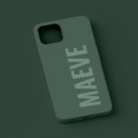 Modern minimal typography sage green elegant Case-Mate iPhone 14 pro case<br><div class="desc">Modern minimal typography girly sage green elegant simple unique personalised phone case design.</div>
