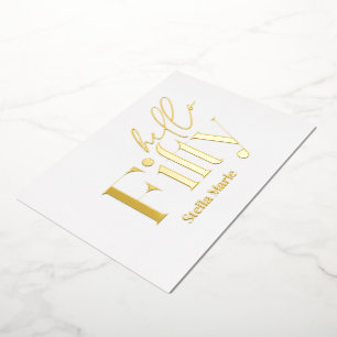 Modern minimal typography simple 50th birthday