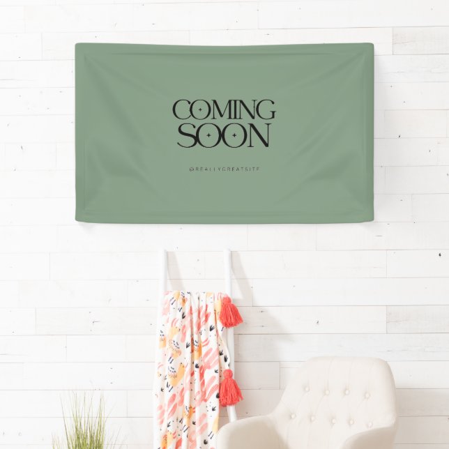 Modern minimal typography simple 60th birthday ban banner (Insitu)