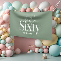 Modern minimal typography simple 60th birthday