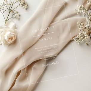 Modern, minimal, typography wedding  acrylic invitations