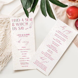 Modern Minimal Watch Us Say We Do Wedding Programs