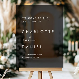 Modern, minimal Wedding Acrylic Sign