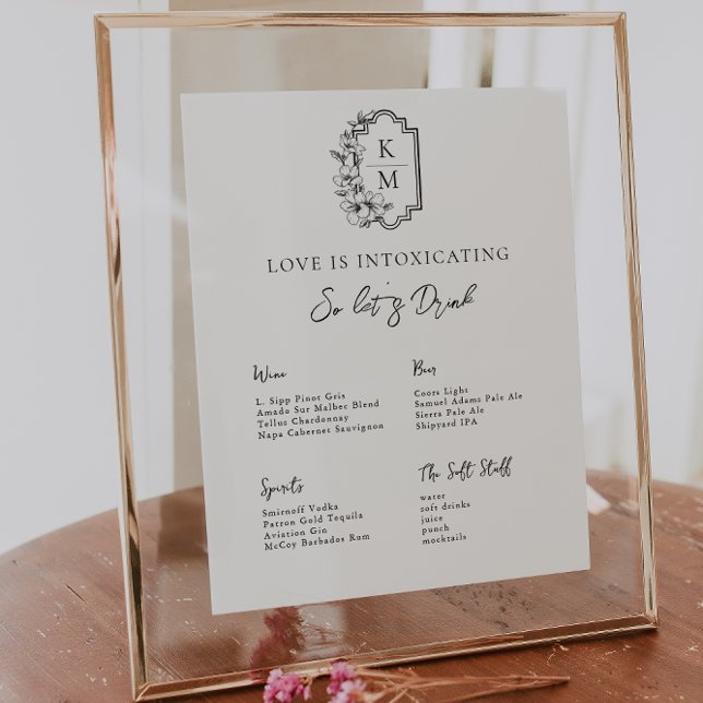 Modern Minimal | Wedding Bar Menu Poster (Creator Uploaded)