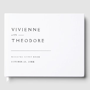 Modern Minimal Wedding Guest Book Simple Elegant