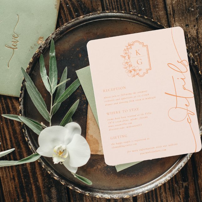 Modern Minimal | Wedding Guest Details Enclosure Card (Creator Uploaded)