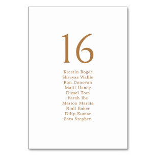 Modern Minimal Wedding Guest Seating Chart Card