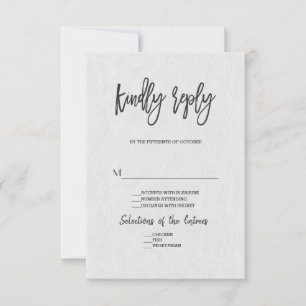Modern Minimal Wedding Handwriting RSVP Card