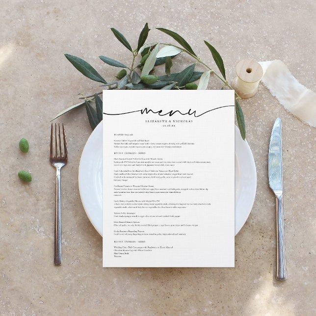 Modern Minimal | Wedding Menu (Creator Uploaded)
