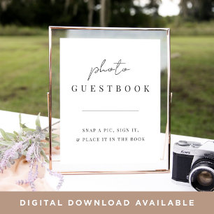 Modern Minimal Wedding Photo Guestbook Sign