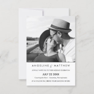 Modern & Minimal Wedding Photo Invite
