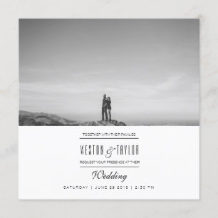 Modern & Minimal Wedding Photo Invite