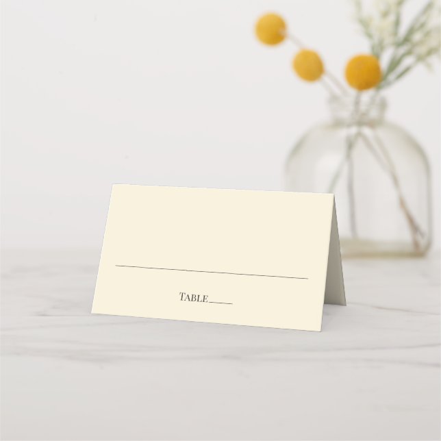 Modern Minimal Wedding Place Cards (Front)