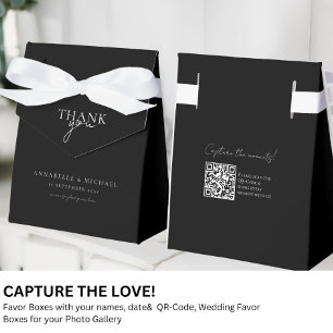 Modern, Minimal, Wedding QR Code Photo Sharing Favour Box
