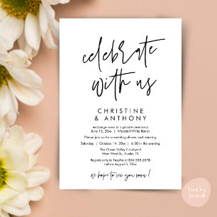 Modern Minimal Wedding Reception Dinner Invitation