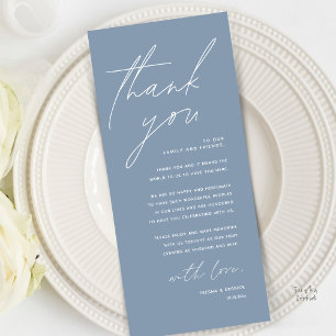 Modern Minimal Wedding Reception Thank You Card