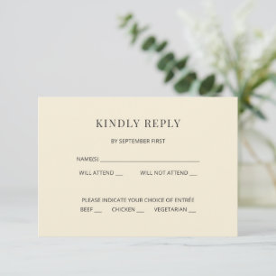 Modern Minimal Wedding RSVP Card
