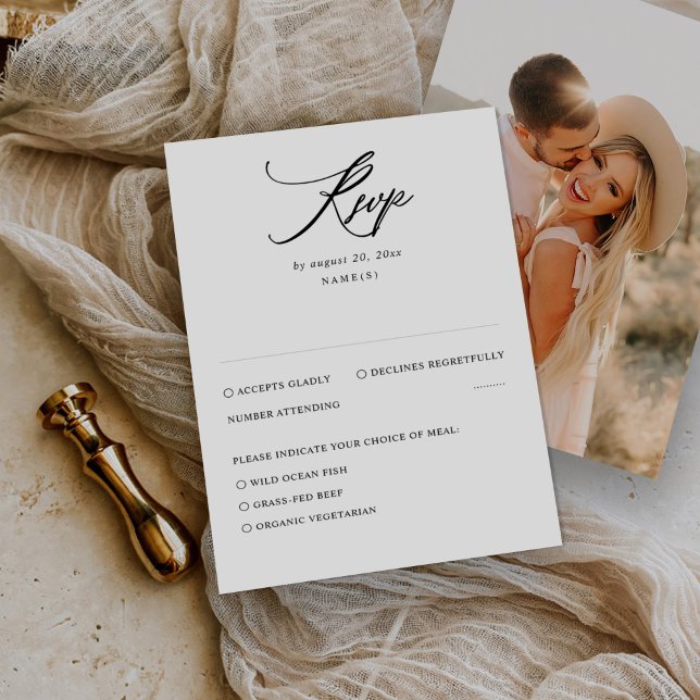 Modern Minimal Wedding RSVP Card (Creator Uploaded)