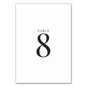 Modern Minimal Wedding Table Numbers