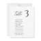 Modern Minimal Wedding Table Seating Chart Cards