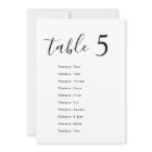 Modern Minimal Wedding Table Seating Chart Cards
