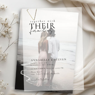 Modern, Minimal, Wedding, Vellum Invitations