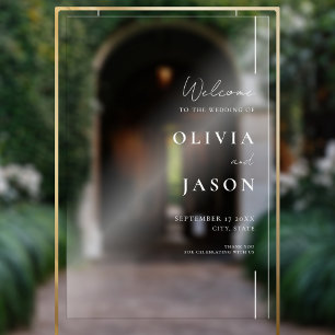 Modern Minimal Wedding Welcome Acrylic Sign