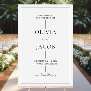 Modern Minimal Wedding Welcome Acrylic Sign