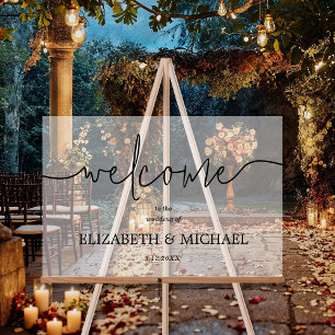 Modern Minimal Wedding Welcome Acrylic Sign