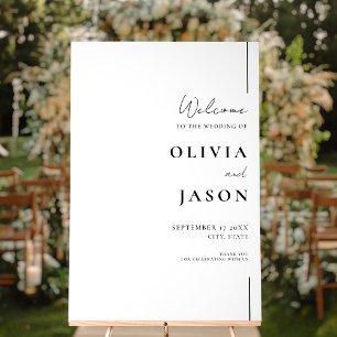 Modern Minimal Wedding Welcome Acrylic Sign