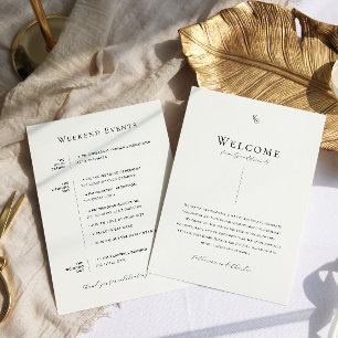 Modern Minimal Wedding Welcome Card