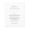 Modern Minimal Wedding Welcome Letter & Itinerary
