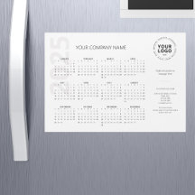Modern Minimal White Business Calendar 2025