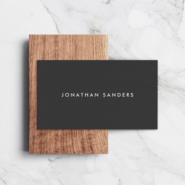MODERN & MINIMAL White/Dark Grey Business Card (Creator Uploaded)