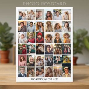 Modern Minimal White Party Pictures - 36 Photo Postcard