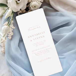 Modern, Minimal, White, Wedding Invitation